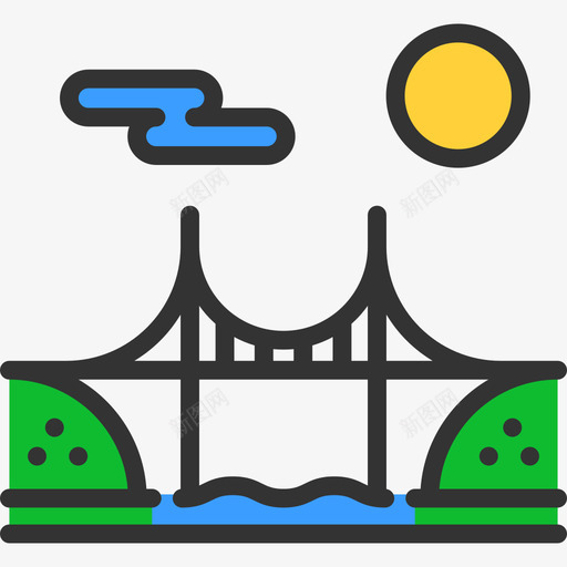 桥风景线颜色线颜色图标svg_新图网 https://ixintu.com 桥 线颜色 风景线颜色