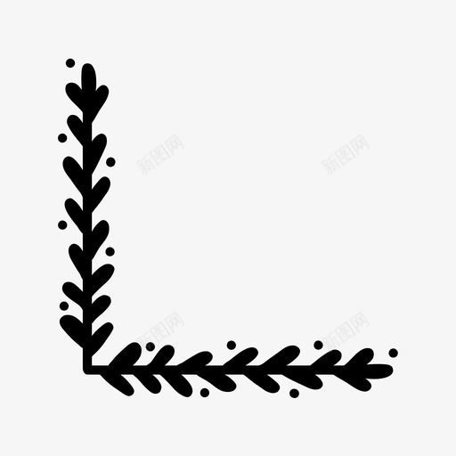 花和叶角花叶图标svg_新图网 https://ixintu.com 叶 手绘花和叶角 花 花和叶角