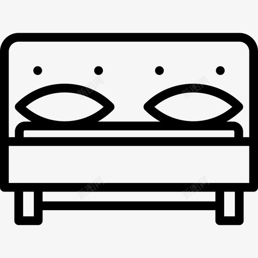 床线性家庭元素线性图标svg_新图网 https://ixintu.com 床 线性 线性家庭元素