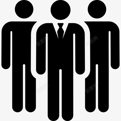 商人团队组织人类象形图填充图标svg_新图网 https://ixintu.com 商人 团队组织人类象形图 填充