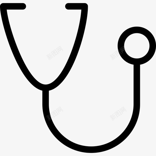 听诊器科学仪器线性图标svg_新图网 https://ixintu.com 听诊器 科学仪器 线性