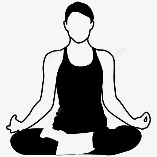 瑜伽锻炼健身图标svg_新图网 https://ixintu.com 健身 力量 普拉提 瑜伽 瑜伽5 锻炼