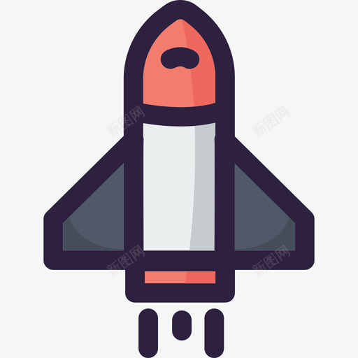 火箭飞船太空图标集颜色svg_新图网 https://ixintu.com 太空图标集 火箭飞船 颜色