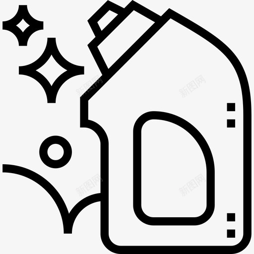 洗涤剂清洁剂2线性图标svg_新图网 https://ixintu.com 洗涤剂 清洁剂2 线性