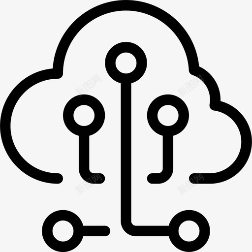 云存储与网络数据解决方案图标svg_新图网 https://ixintu.com 云存储与网络 在线营销与业务 数据 解决方案