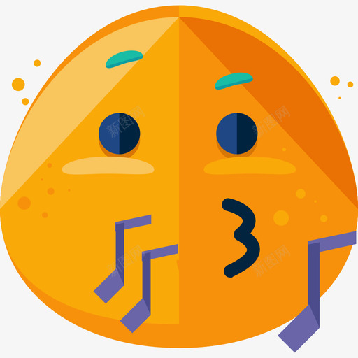 口哨表情符号2平淡图标svg_新图网 https://ixintu.com 口哨 平淡 表情符号2