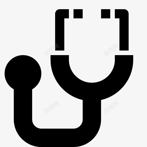 听诊器心脏病学设备图标svg_新图网 https://ixintu.com 仪器 健康生活标志 医疗 听诊器 心脏病学 设备