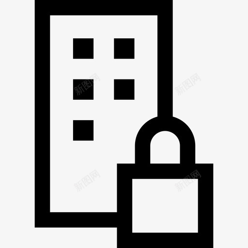 办公室房地产4直线型图标svg_新图网 https://ixintu.com 办公室 房地产4 直线型