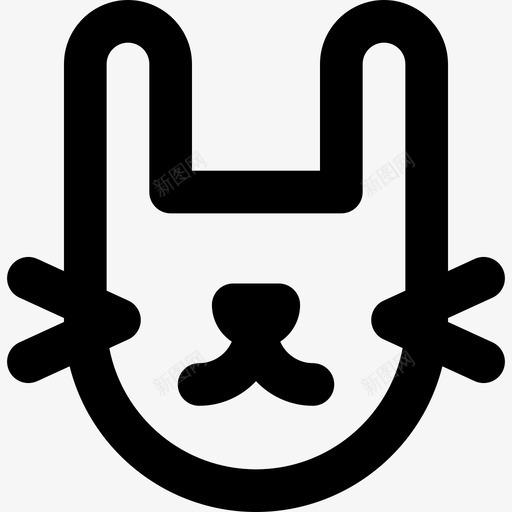 复活节兔子假日元素套装直线型图标svg_新图网 https://ixintu.com 假日元素套装 复活节兔子 直线型