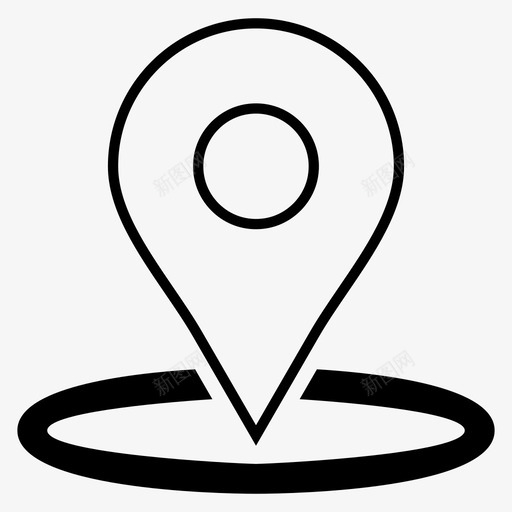 定位销地图位置图标svg_新图网 https://ixintu.com 地图位置 定位销