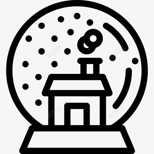 雪球圣诞3直线型图标svg_新图网 https://ixintu.com 圣诞3 直线型 雪球