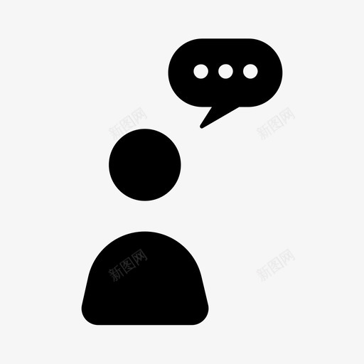 聊天留言聊天字形图标svg_新图网 https://ixintu.com 留言 聊天 聊天字形