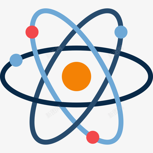 Atom高中系列2扁平图标svg_新图网 https://ixintu.com Atom 扁平 高中系列2