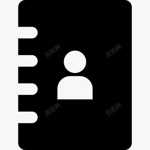 电话簿商务和办公实心已填充图标svg_新图网 https://ixintu.com 商务和办公实心 已填充 电话簿