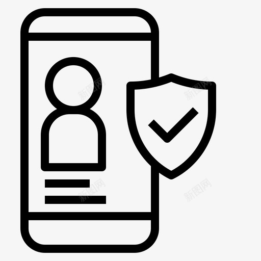 手机gdpr个人图标svg_新图网 https://ixintu.com gdpr gdpr大纲 个人 安全 手机 电话