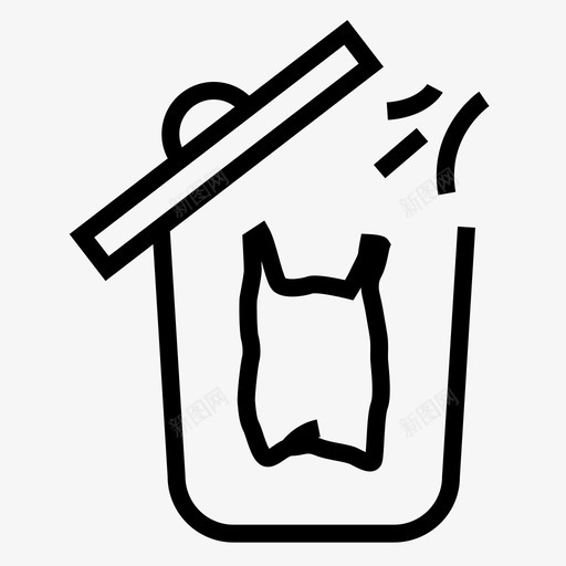 塑料垃圾桶垃圾图标svg_新图网 https://ixintu.com 回收 回收站 垃圾 垃圾2 垃圾桶 塑料