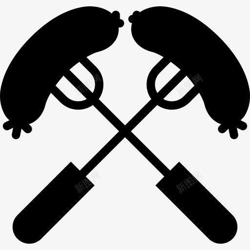 烧烤假日元素收集填充图标svg_新图网 https://ixintu.com 假日元素收集 填充 烧烤
