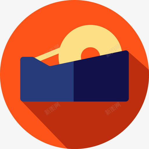 扁平文具元件胶带图标svg_新图网 https://ixintu.com 扁平文具元件胶带