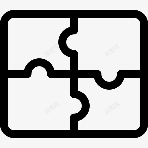 拼图生产力图标线性svg_新图网 https://ixintu.com 拼图 生产力图标 线性