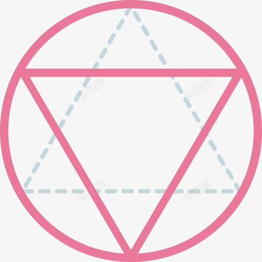 大卫之星神圣几何学平面图图标svg_新图网 https://ixintu.com 大卫之星 平面图 神圣几何学