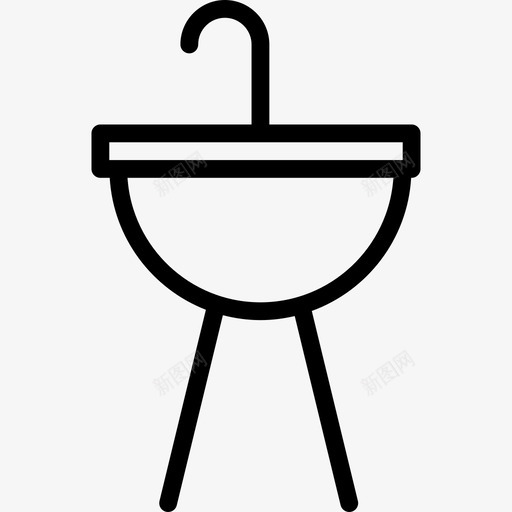 水槽家庭元素2线性图标svg_新图网 https://ixintu.com 家庭元素2 水槽 线性