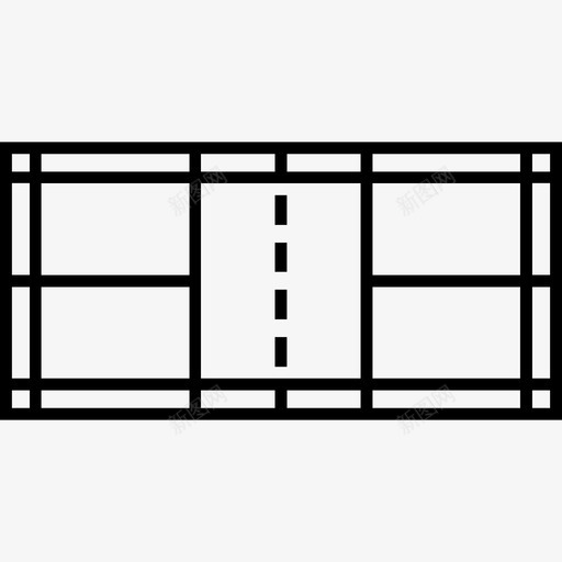羽毛球场运动场直线型图标svg_新图网 https://ixintu.com 直线型 羽毛球场 运动场