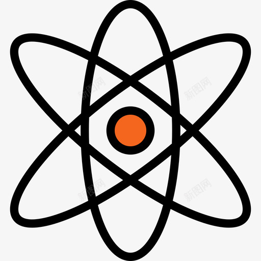 原子科学3线性颜色图标svg_新图网 https://ixintu.com 原子 科学3 线性颜色