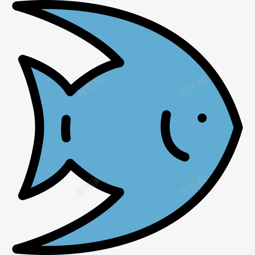 鱼海洋生物线颜色线颜色图标svg_新图网 https://ixintu.com 海洋生物线颜色 线颜色 鱼