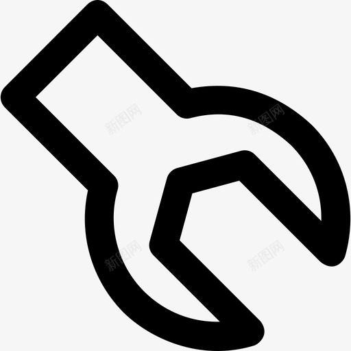 扳手科学元素2粗体圆形图标svg_新图网 https://ixintu.com 扳手 科学元素2 粗体圆形