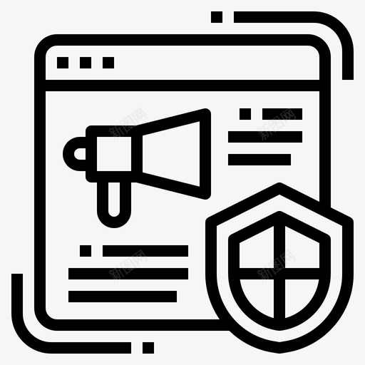 广告块横幅打开图标svg_新图网 https://ixintu.com 安全 广告块 打开 横幅