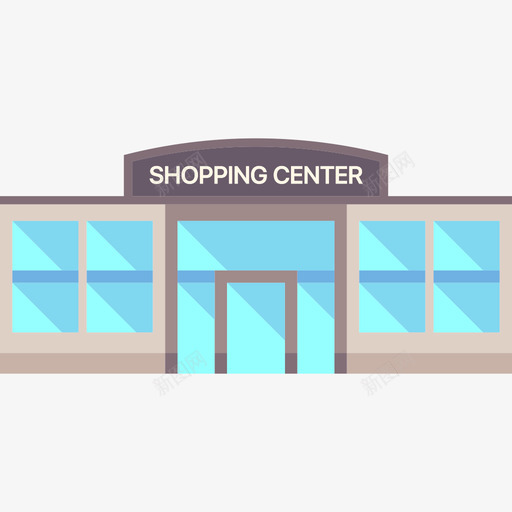 购物中心城市元素系列公寓图标svg_新图网 https://ixintu.com 公寓 城市元素系列 购物中心