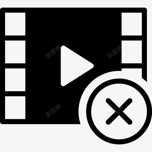 视频播放器交互采集2填充图标svg_新图网 https://ixintu.com 交互采集2 填充 视频播放器