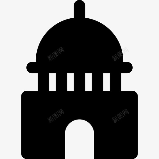 国会大厦城市和建筑实心填充图标svg_新图网 https://ixintu.com 国会大厦 城市和建筑实心 填充