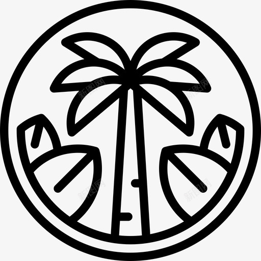 海滩景观1线性图标svg_新图网 https://ixintu.com 景观1 海滩 线性