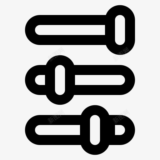 设置调整过滤图标svg_新图网 https://ixintu.com 用户界面基本轮廓 设置 调整 过滤 选项