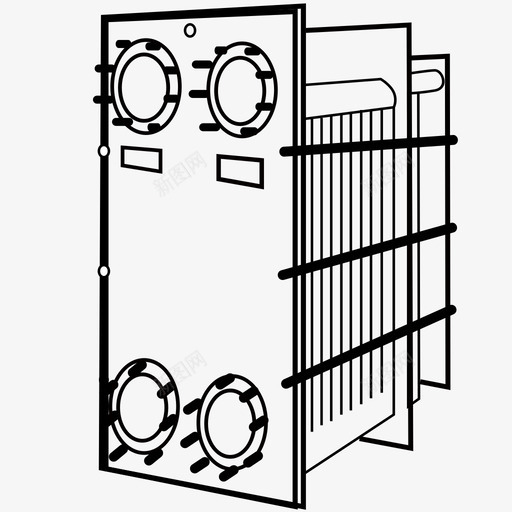 板式换热器svg_新图网 https://ixintu.com 板式换热器