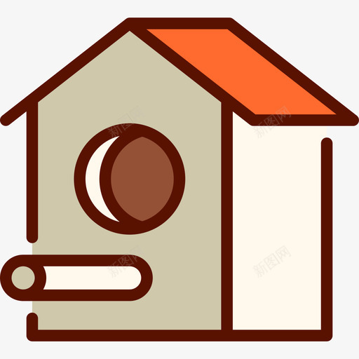 鸟舍带直线宠物店的公寓线性颜色图标svg_新图网 https://ixintu.com 带直线宠物店的公寓 线性颜色 鸟舍