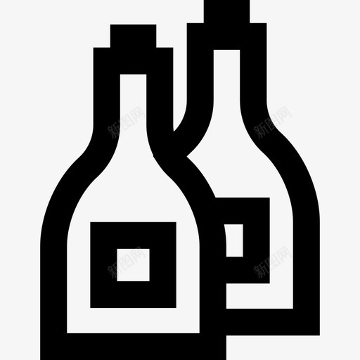 葡萄酒酒庄套装直系图标svg_新图网 https://ixintu.com 直系 葡萄酒 酒庄套装