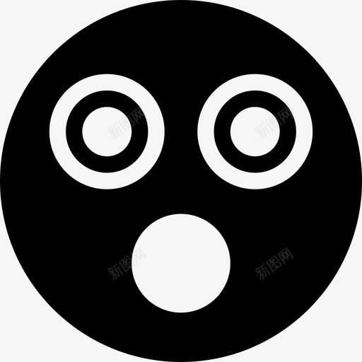 震惊表情设置填充图标svg_新图网 https://ixintu.com 填充 表情设置 震惊