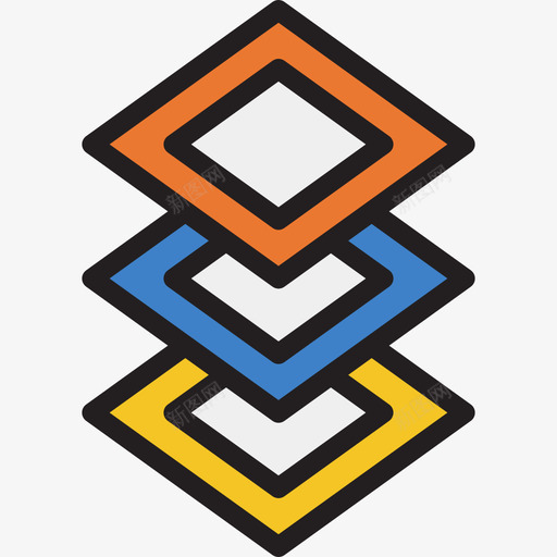 图层工具2线颜色图标svg_新图网 https://ixintu.com 图层 线颜色 设计工具2