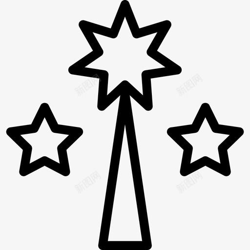 魔术棒节日图标集线性svg_新图网 https://ixintu.com 线性 节日图标集 魔术棒