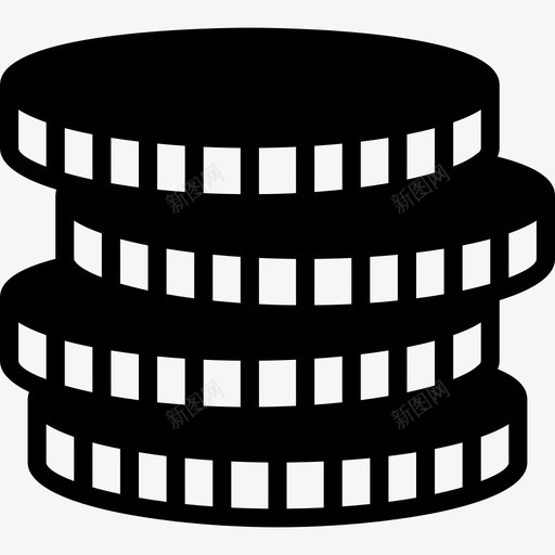 硬币商务套装填充图标svg_新图网 https://ixintu.com 商务套装 填充 硬币