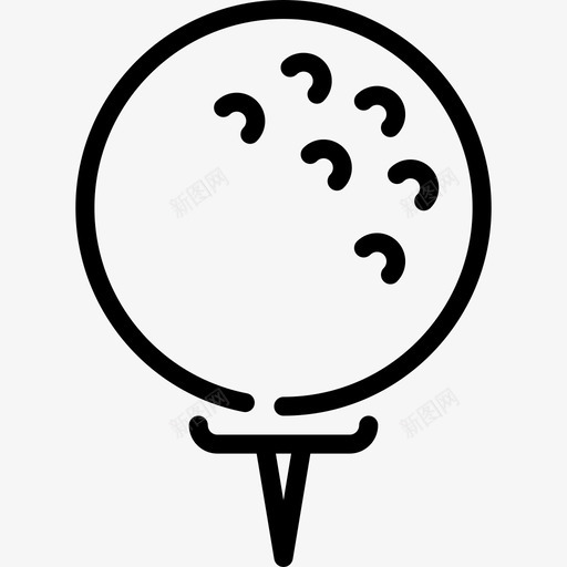 高尔夫运动4直线型图标svg_新图网 https://ixintu.com 直线型 运动4 高尔夫
