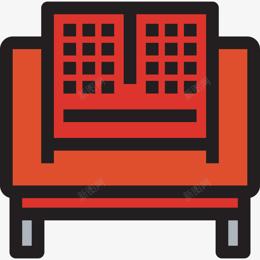 沙发家具和家居套装线性颜色图标svg_新图网 https://ixintu.com 家具和家居套装 沙发 线性颜色