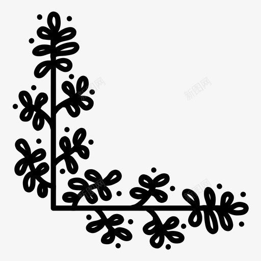 花和叶角花叶图标svg_新图网 https://ixintu.com 叶 手绘花和叶角 花 花和叶角