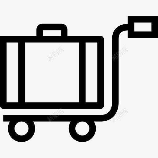 手推车旅行和冒险图标线性svg_新图网 https://ixintu.com 手推车 旅行和冒险图标 线性