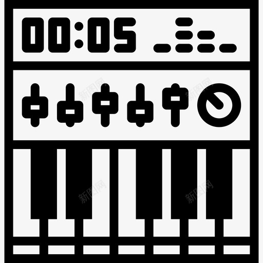 工作站音乐集2线性图标svg_新图网 https://ixintu.com 工作站 线性 音乐集2