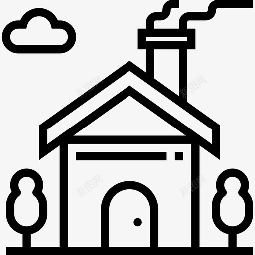 住宅酒店服务2直线图标svg_新图网 https://ixintu.com 住宅 直线 酒店服务2