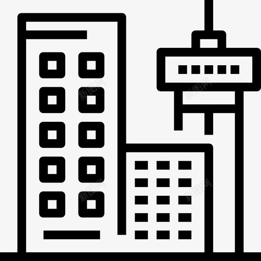 酒店旅游图标收藏线性svg_新图网 https://ixintu.com 旅游图标收藏 线性 酒店
