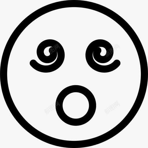 惊讶情感资产线性图标svg_新图网 https://ixintu.com 情感资产 惊讶 线性